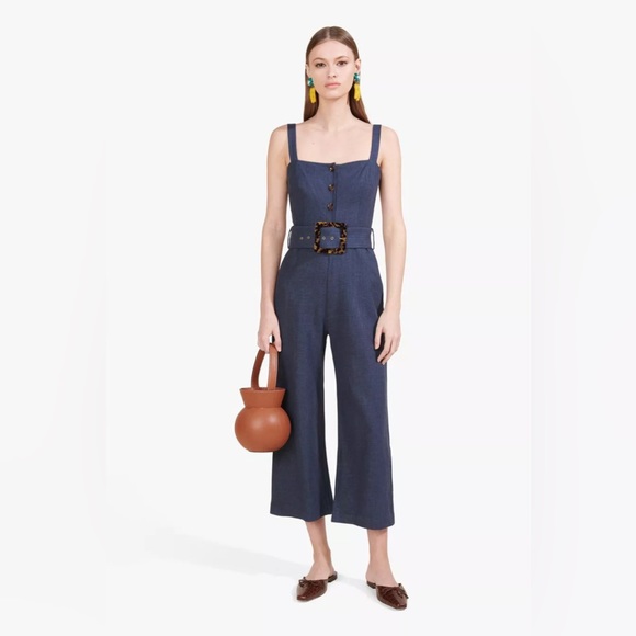 STAUD Pants - Staud linen jumpsuit